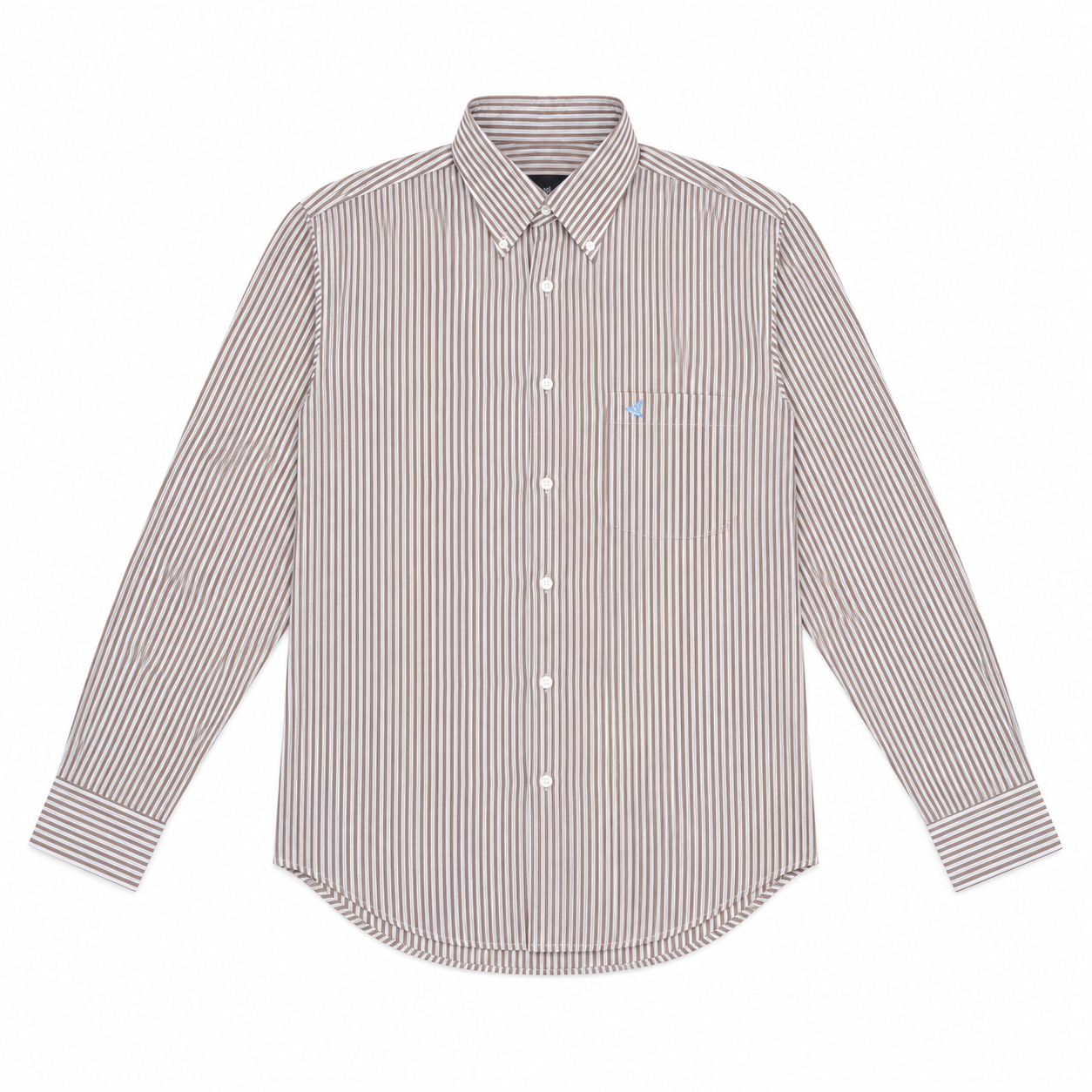 CAMISA CORTEFIEL RAYAS AZUL Y MARRÓN