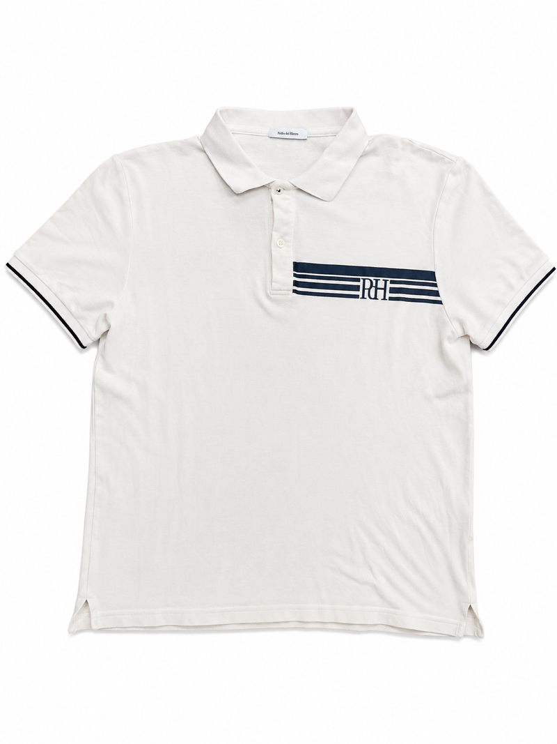 POLO BLANCO PEDRO DEL HIERRO LOGO FRONTAL