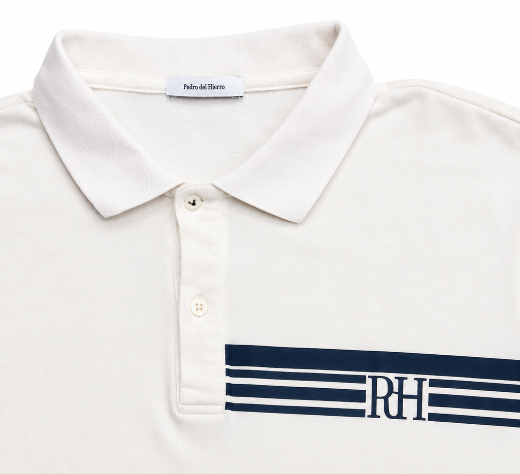 POLO BLANCO PEDRO DEL HIERRO LOGO FRONTAL