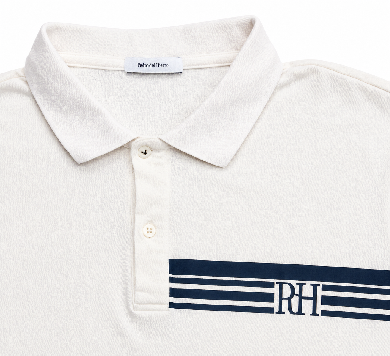 POLO BLANCO PEDRO DEL HIERRO LOGO FRONTAL
