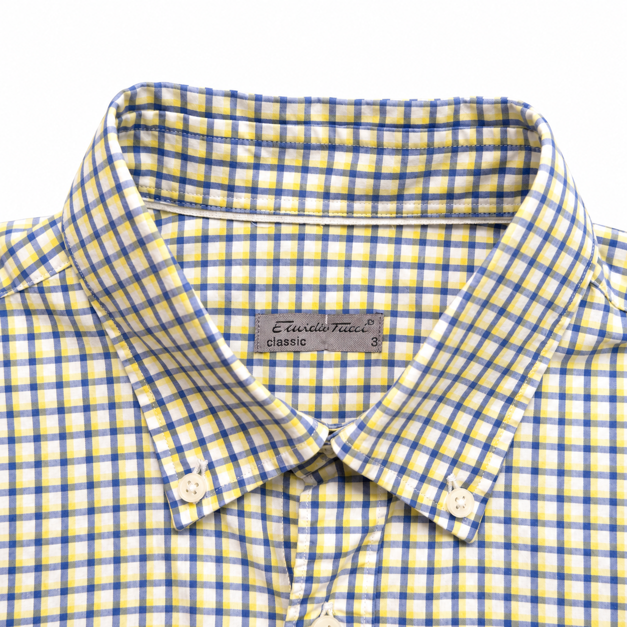 CAMISA EMIDIO TUCCI CUADROS MANGA CORTA