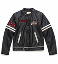 CHAQUETA PIEL VINTAGE 2000 MOTERA REPLAY MODELO "CUSTOM GARAGE HOT ROD DRAG RACER"