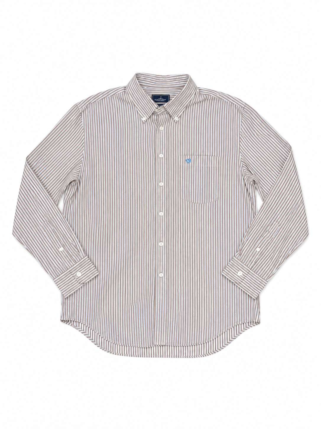 CAMISA CORTEFIEL RAYAS AZUL Y MARRÓN